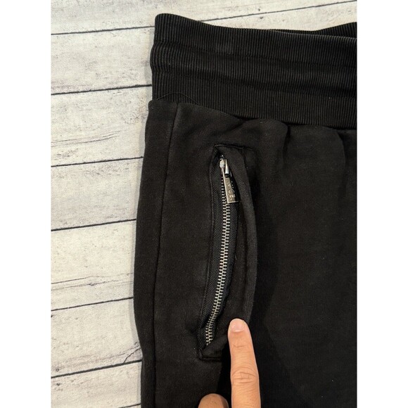 NICE KICKS Mens Essentials Sweatpant Jogger Sz L Black Logo Drawstring Pants - Picture 8 of 16